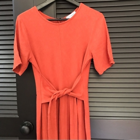 Ces Femme 100% Cotton Cropped Textured Jumpsuit with Front or Back Tie, Size Sm - Picture 6 of 14